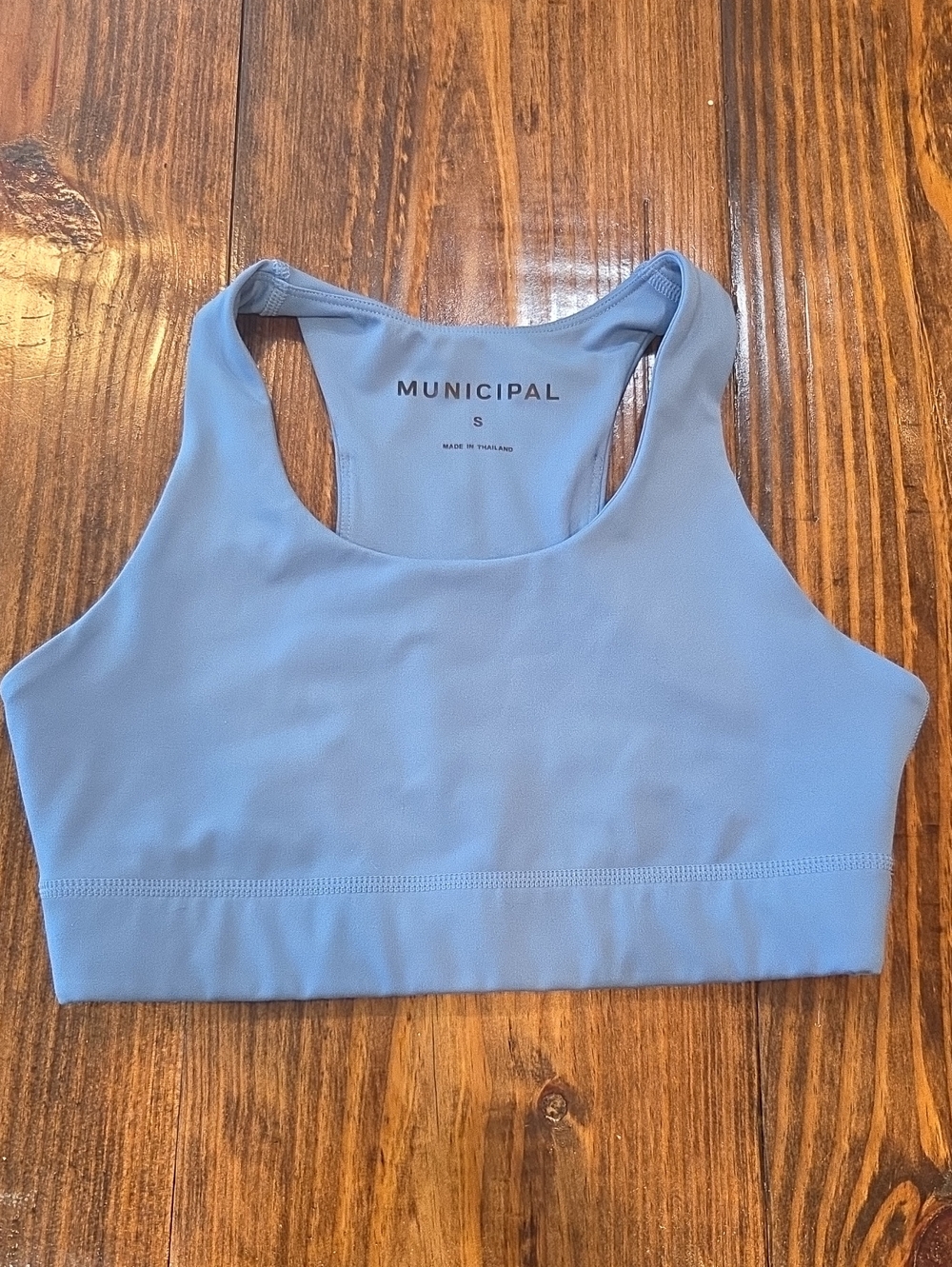 Municipal Women's Racerback Sports Bra - Light Blue